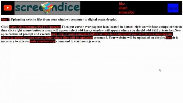 How to deploy (upload) node.js website on digital ocean's Ubuntu server by windows computer | putty