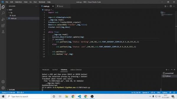 Object Tracking Realtime CPU 30 FPS OpenCV Python | Computer Vision | Cv2