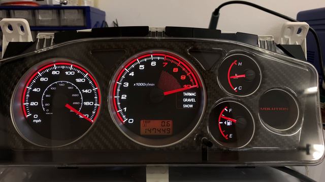 Mitsubishi Lancer EVO 8 Xtuners LED gauge cluster смотреть онлайн