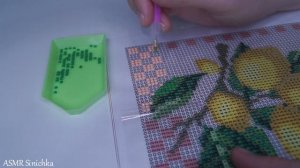 АСМР Алмазная вышивка / Алмазная мозаика /Шуршу  🧩 ASMR Diamond embroidery / Diamond Mosaic 🎨