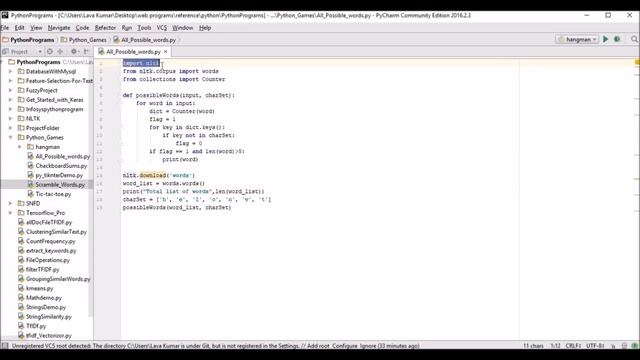 Intoduction To NLTK | Game Designing using NLTK and Tkinter FrameWork in Python смотреть онлайн