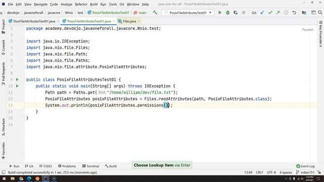 152 - Utility Classes - NIO pt 09 - PosixFileAttributes смотреть онлайн