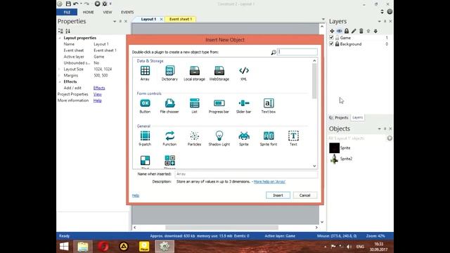 1. Создание игры по типу Space Shooter (Движение & Уровень) Construct 2 Tutorial смотреть онлайн