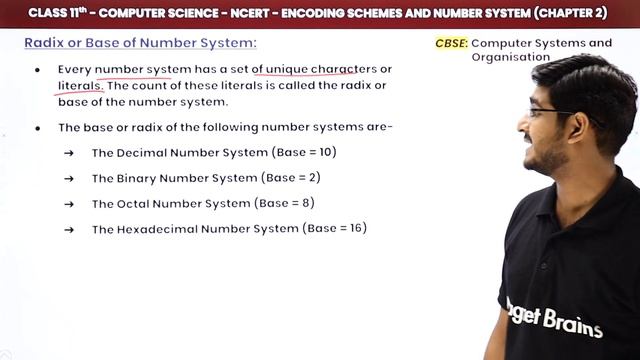 Introduction to Number System - Encoding Schemes & Number System | Class 11 Computer Science Ch 2 смотреть онлайн