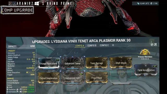 Warframe | Rhino Prime | Mattress Man | Steel Path Build смотреть онлайн