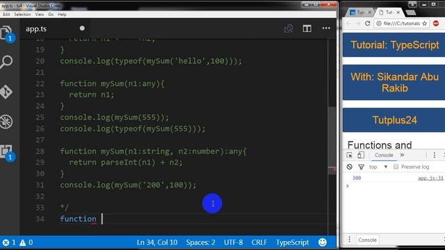 TypeScript: Functions and Generics смотреть онлайн