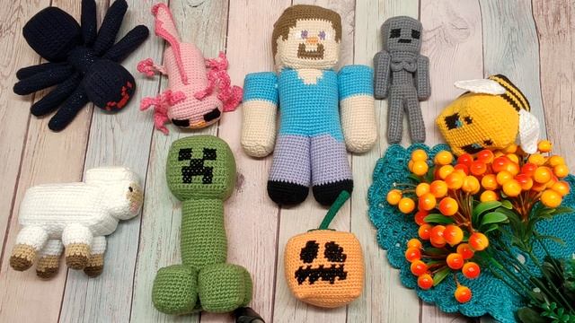 Готовые работы | Майнкрафт крючком ко дню рождения