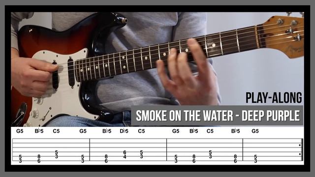 Smoke on the Water (TAB) - Power Chord Guitar Riffs - Deep Purple смотреть онлайн