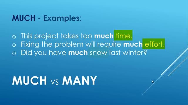 Грамматика английского языка: much vs many vs lot of смотреть онлайн