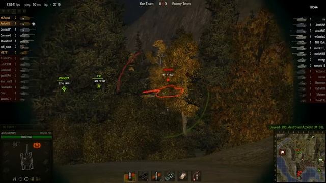 WOT: Fjords - Object 704 - 3 frags смотреть онлайн