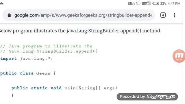 String builder append() method(2) смотреть онлайн