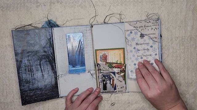 Creepy Winter Zig Zag Journal - Christmas Junk Journal - Some Talking, Creepy Music!