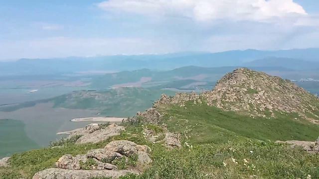 гора Орёл, вид на Зыряновск. смотреть онлайн