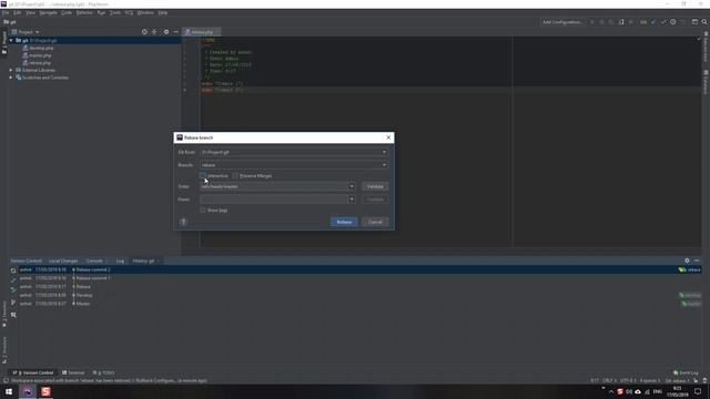 Git - Rebase with PhpStorm смотреть онлайн