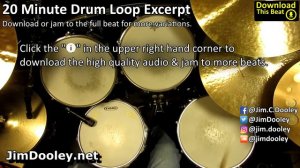 Драм-бит для гитаристов 100bpm в стиле Хард-рок (20 минут)