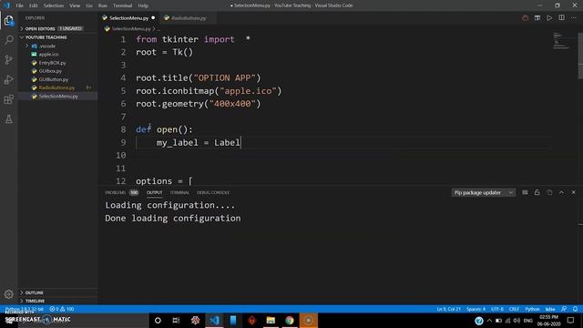 Creating Drop Down Menu options in TKinter and Python - Python Tutorial(2020) #8 смотреть онлайн