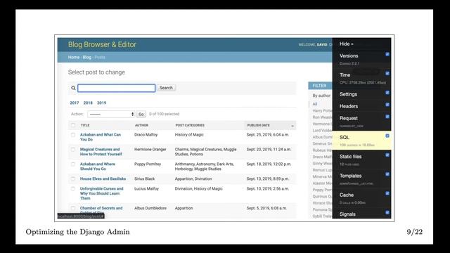 Optimizing the Django Admin David Fischer смотреть онлайн