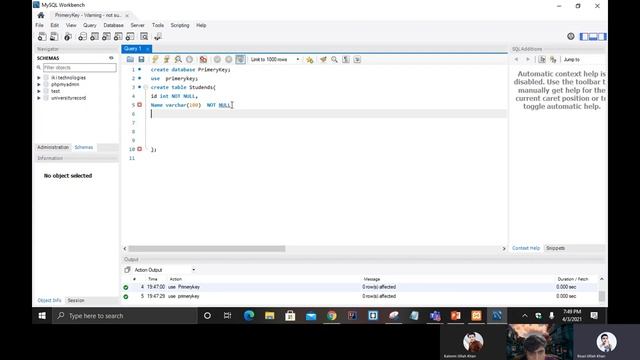 Applying Primary Key On Column in MySQL смотреть онлайн