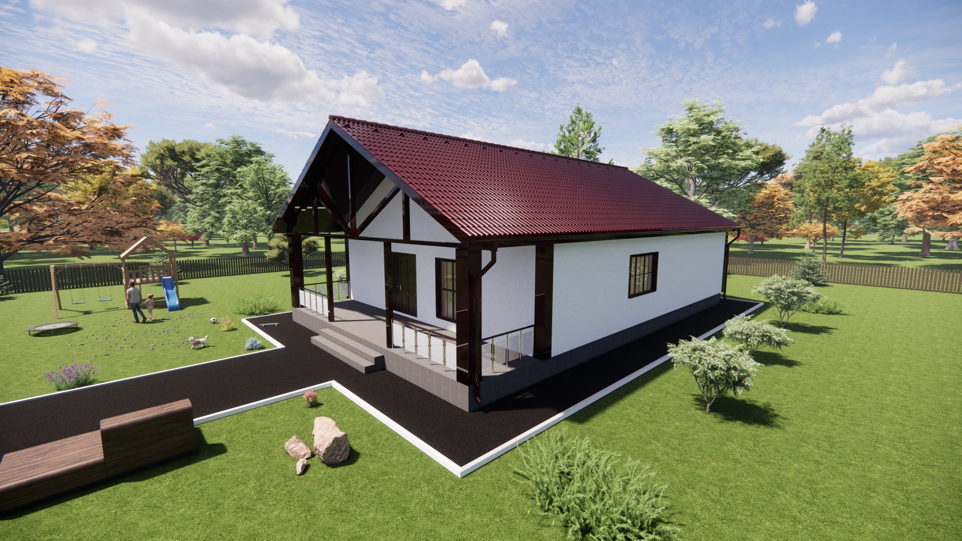 Проект одноэтажного дома S=133 м.кв.
#проектыдомов смотреть онлайн