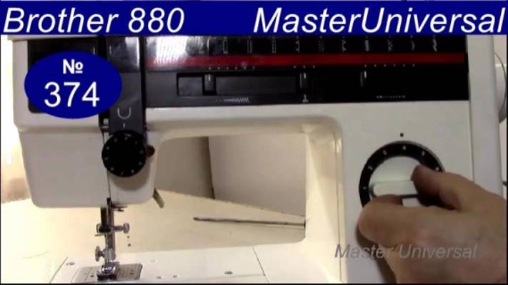Обзор по переключению программ, заправка ниток, шпульный колпачок регулировка Brother 880 Видео №374