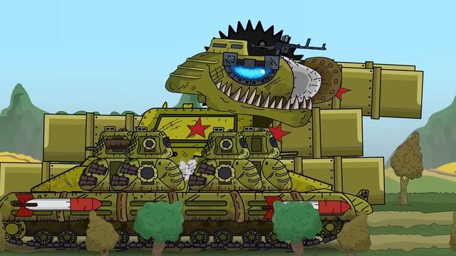 Эволюция Гибридов КВ-1 vs КВ-44 vs ИС-44 vs ИС-45 vs КВ-55 - Мультики про танки смотреть онлайн
