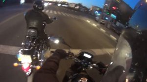 Покатушка по городу на Honda NC vs Yamaha Drag Star 1100