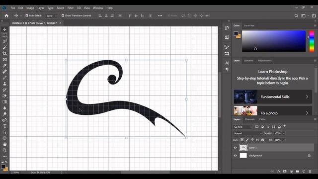 Photoshop Tutorial - C Letter Logo Design - Adobe Photoshop CC Tutorial смотреть онлайн