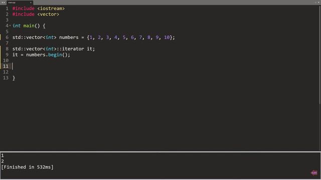 Итераторы в C++ смотреть онлайн