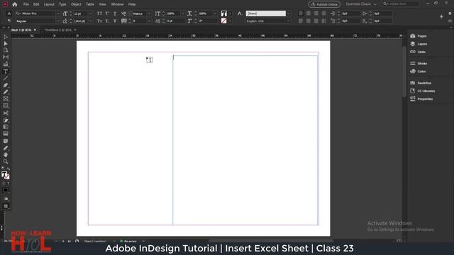 Adobe InDesign For Beginners in Urdu Hindi | How to Import Excel Sheet in InDesign | Class 23 смотреть онлайн