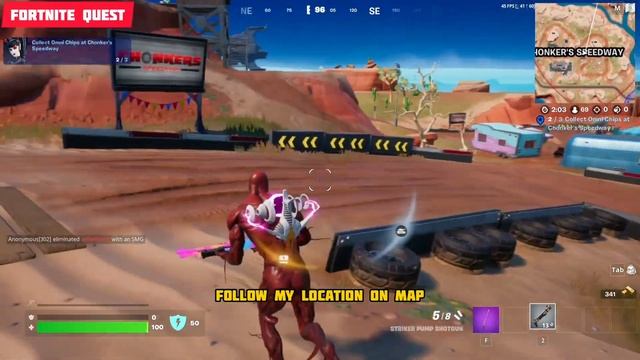Collect Omni Chips at Chonker's Speedway (All Location) | Fortnite Quest смотреть онлайн