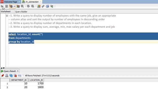 Oracle SQL How to use Group By clause part 2 - Lesson 56 смотреть онлайн