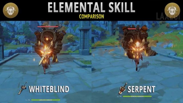C0 ITTO: Whiteblind (R5) vs Serpent Spine (R1) | DAMAGE COMPARISON Genshin Impact 2.7 смотреть онлайн