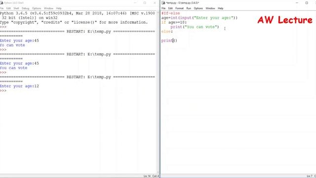 If else in Python смотреть онлайн