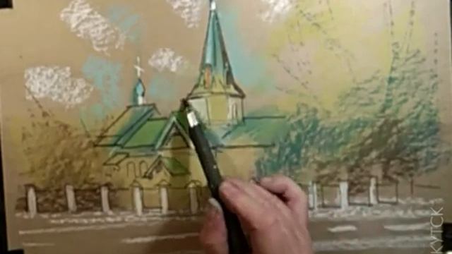 Городская зарисовка пастелью UrbanSketch Urbansketching ИзоМедитации #StayHome draw #WithMe смотреть онлайн