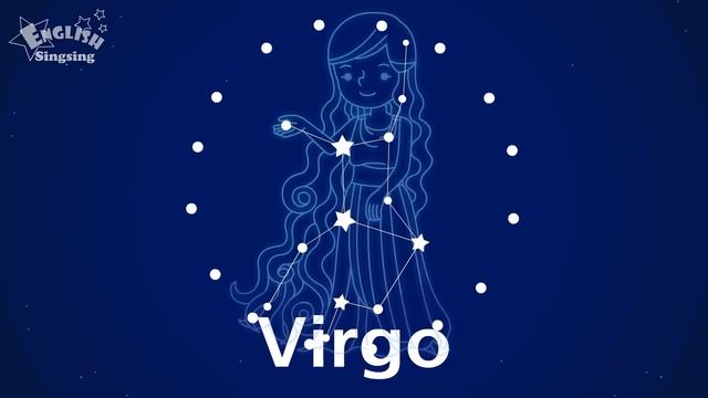 Kids vocabulary - Zodiac sign - 12 Zodiac signs - star signs - English educational video смотреть онлайн