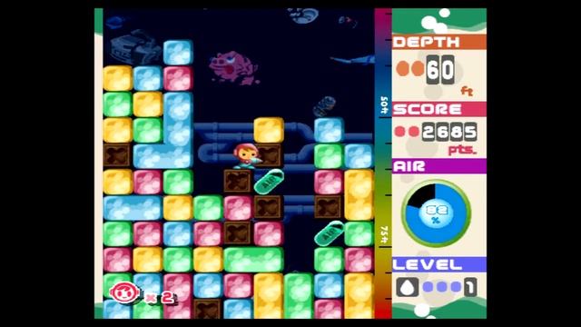 Mr Driller - Playstation Classic - First level gameplay смотреть онлайн