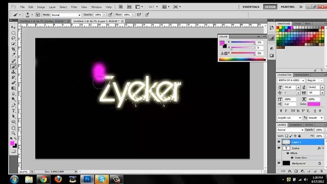 Photoshop Tutorial #2 (Colorful Neon Text) смотреть онлайн