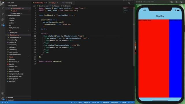 Flex Box in React Native. React-Native Tamil. PART 28 смотреть онлайн