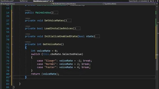 Text To Voice.  C# WPF Application Using DotNet 6, And System.Speech.Synthesis. Visual Studios 2022