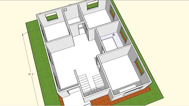 28 X 37 ghar ka naksha II 28 x 37 3d house design II 3 bhk house plan смотреть онлайн