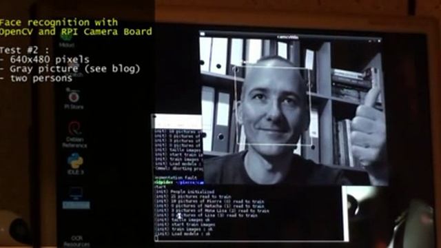 Rasperry Pi Camera Board with OpenCV : Face recognition смотреть онлайн