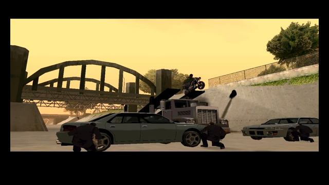 GTA San Andreas - Невероятно крутой побег от грузовика. смотреть онлайн