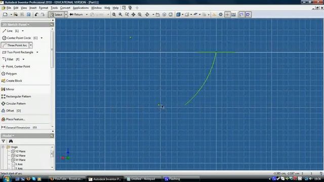 Autodesk Inventor 2010 tutorials - 4 sweep смотреть онлайн