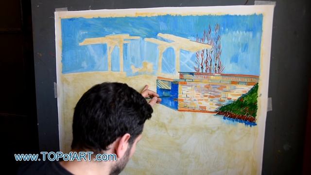 Vincent van Gogh - The Langlois Bridge | Art Reproduction Oil Painting смотреть онлайн