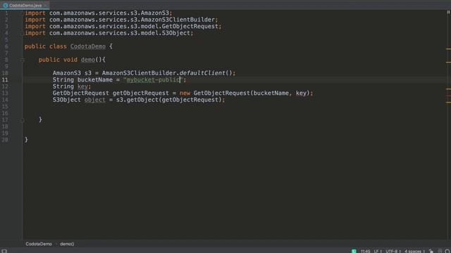 Codota in action! Using AI for auto-completing Java code for AWS S3 API смотреть онлайн