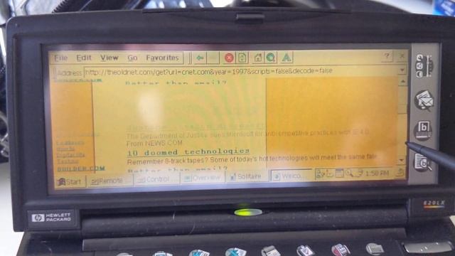 Going online in 2021 on an HP 620LX pocket computer from 1997 смотреть онлайн