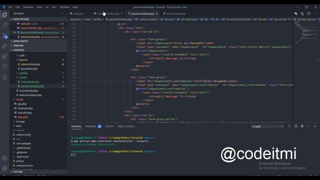 Part 8 Change Account Settings - Laravel 8 Admin Panel with Roles and Permission смотреть онлайн