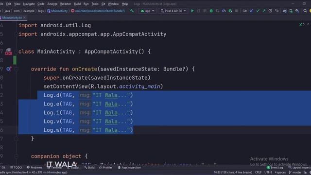 ANDROID - LOGS TUTORIAL || IN KOTLIN смотреть онлайн