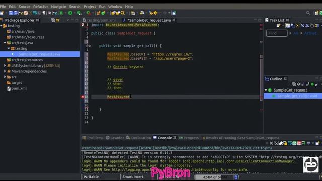Configure your Get Api with JAVA(Rest Assured) | Automation | PyBron смотреть онлайн