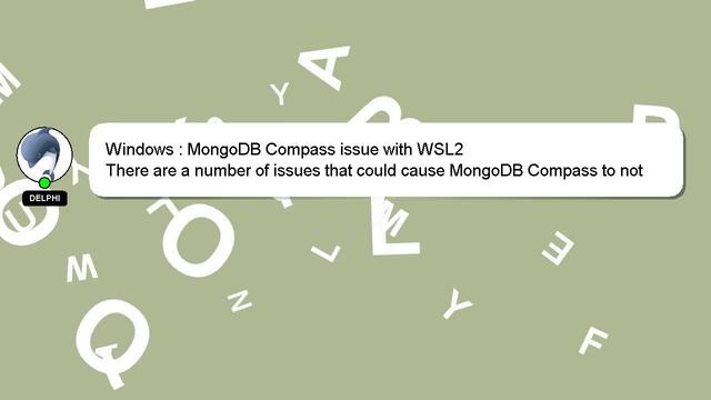 Windows : MongoDB Compass issue with WSL2 смотреть онлайн